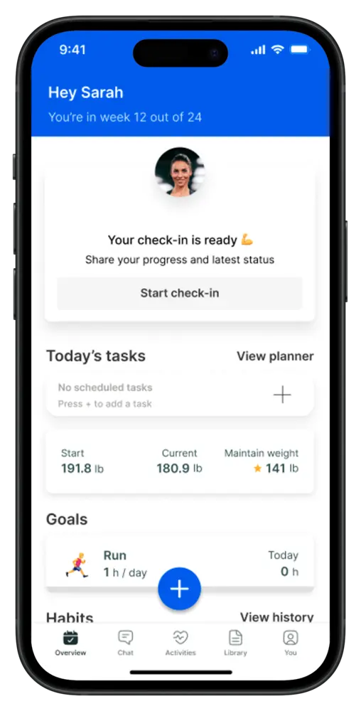 App progress view